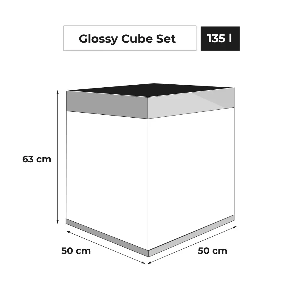 Aquael Glossy Cube Tank & Cabinet (Day & Night Lighting) - Image 3