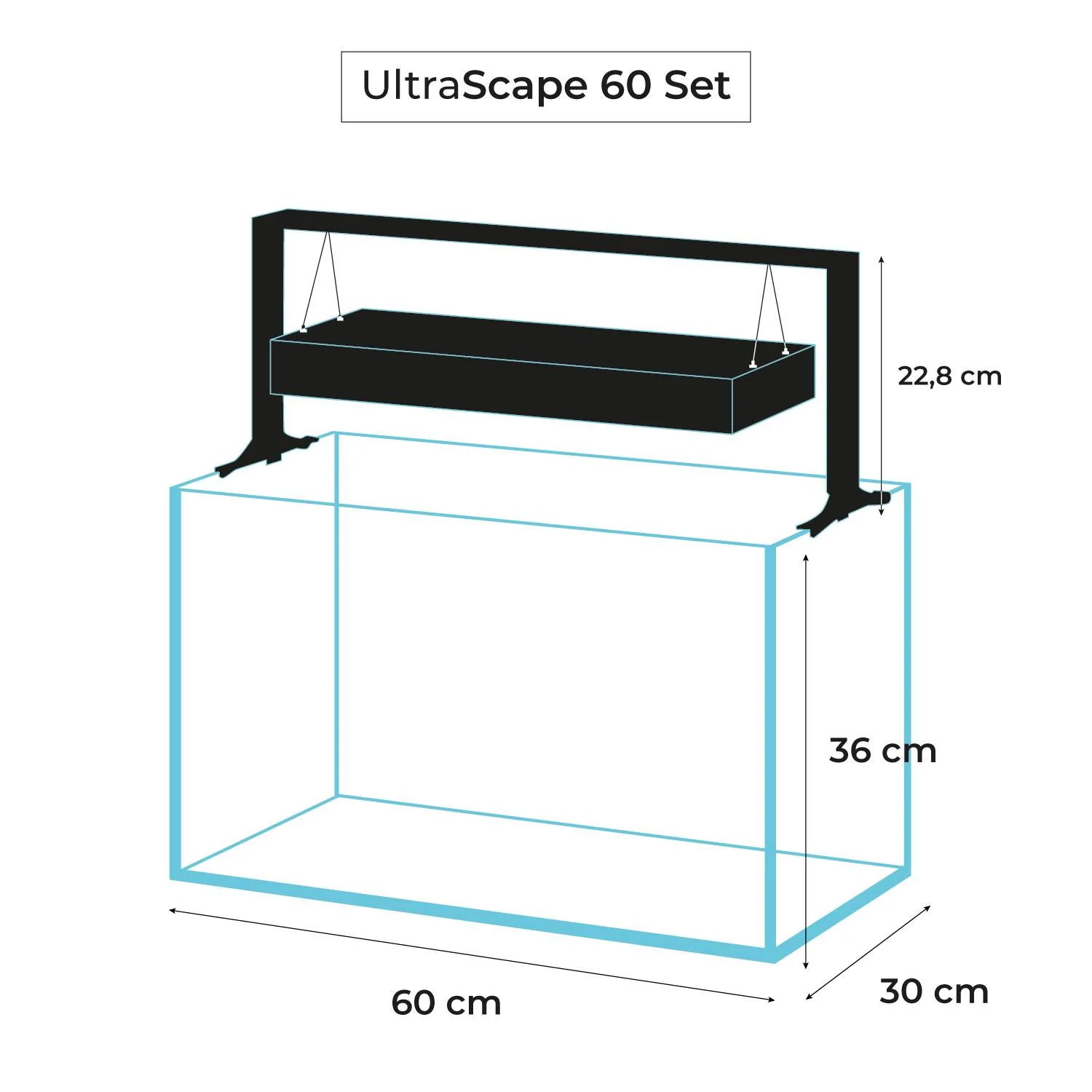 Aquael Ultrascape 60 Optiwhite Aquarium Set - Image 4