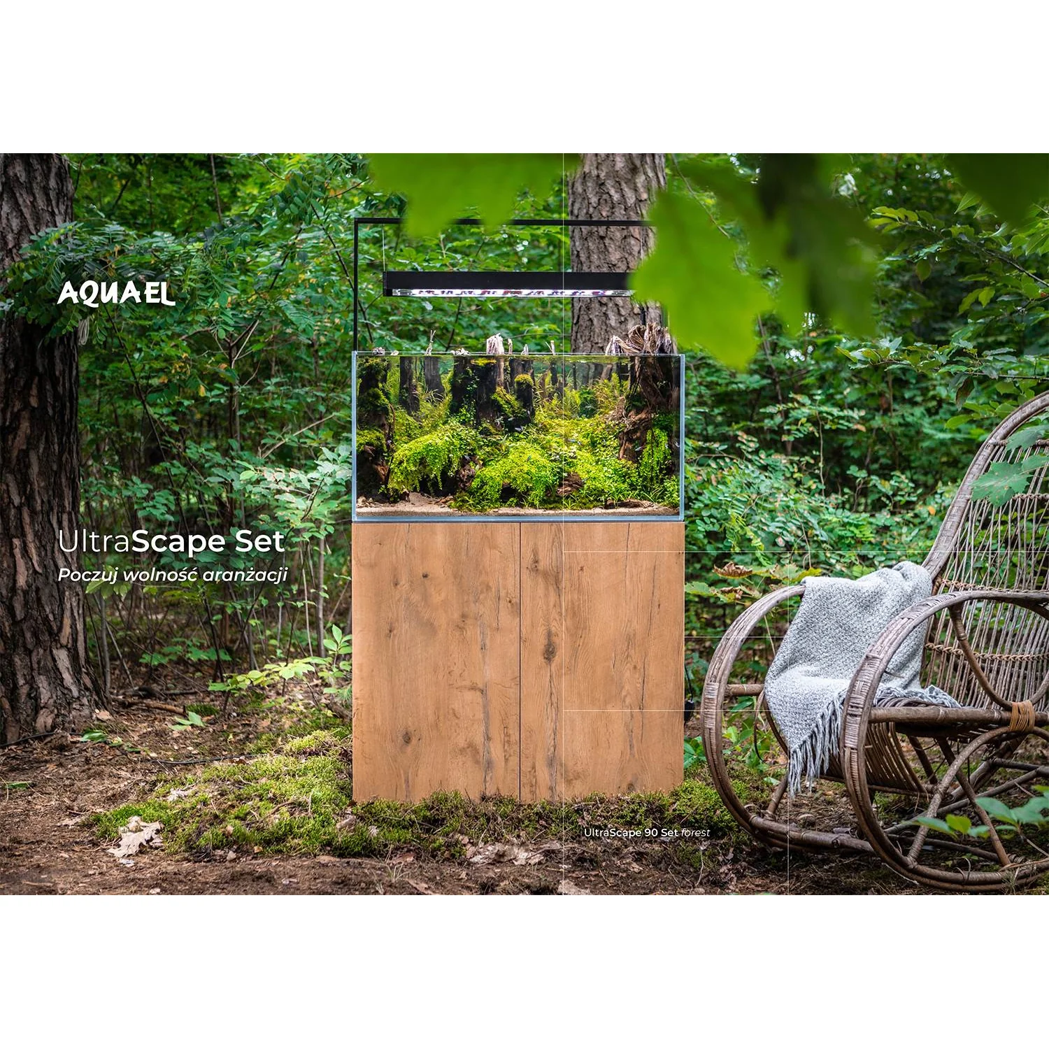 Aquael Ultrascape 90 Optiwhite Aquarium Set with Cabinet - Image 11