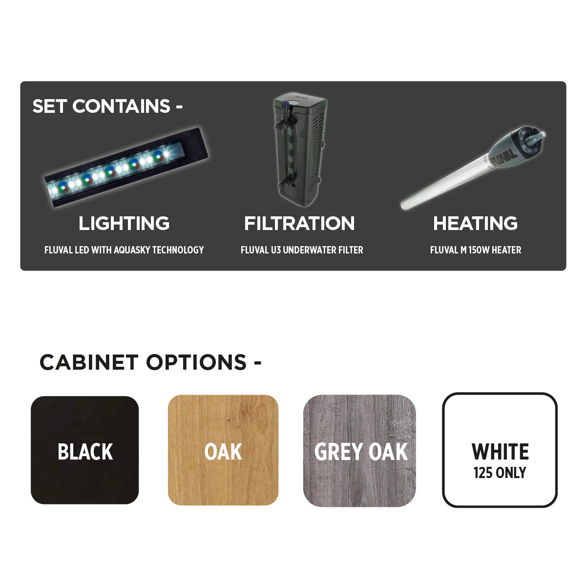 Fluval Roma 125 BT LED Aquarium & Cabinet - Image 7