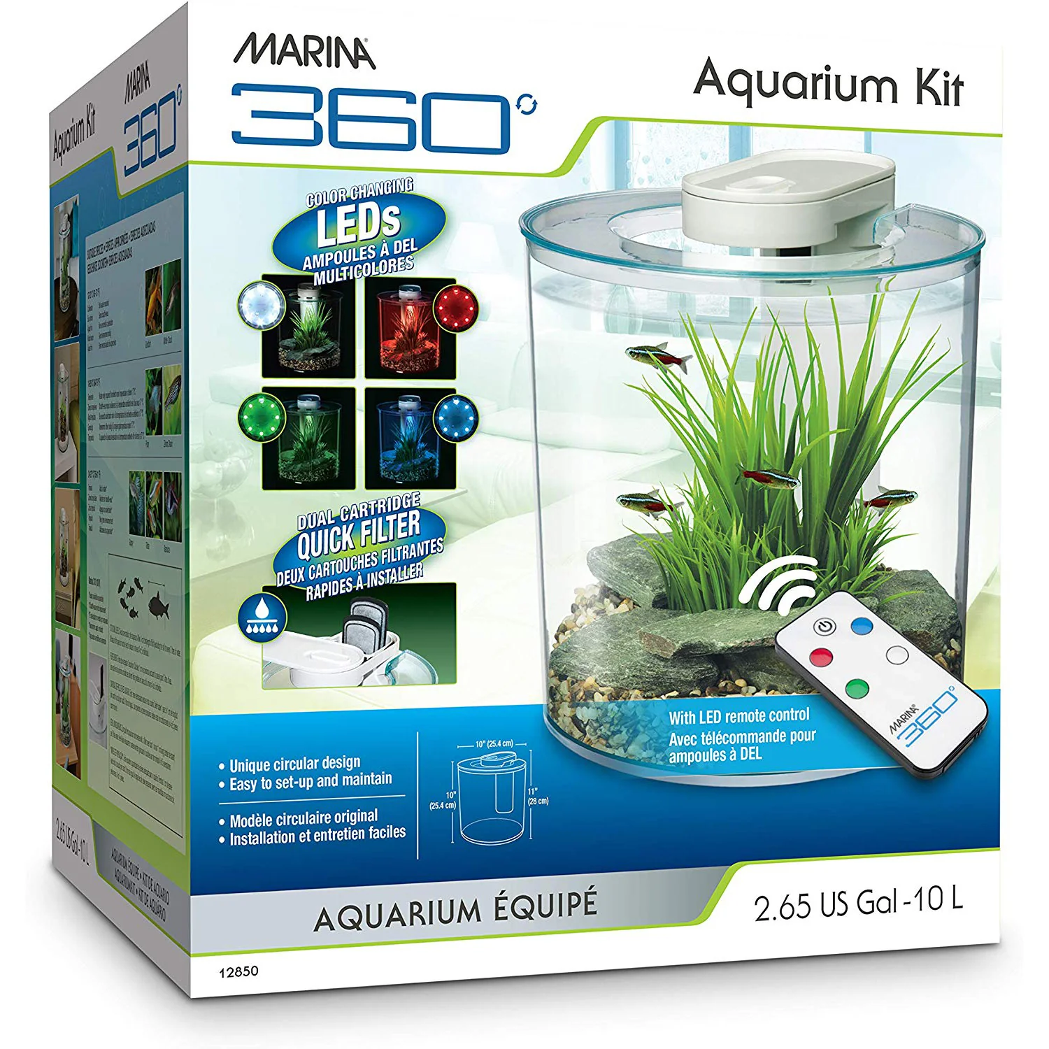 Marina 360 Aquarium with LED remote - Image 4