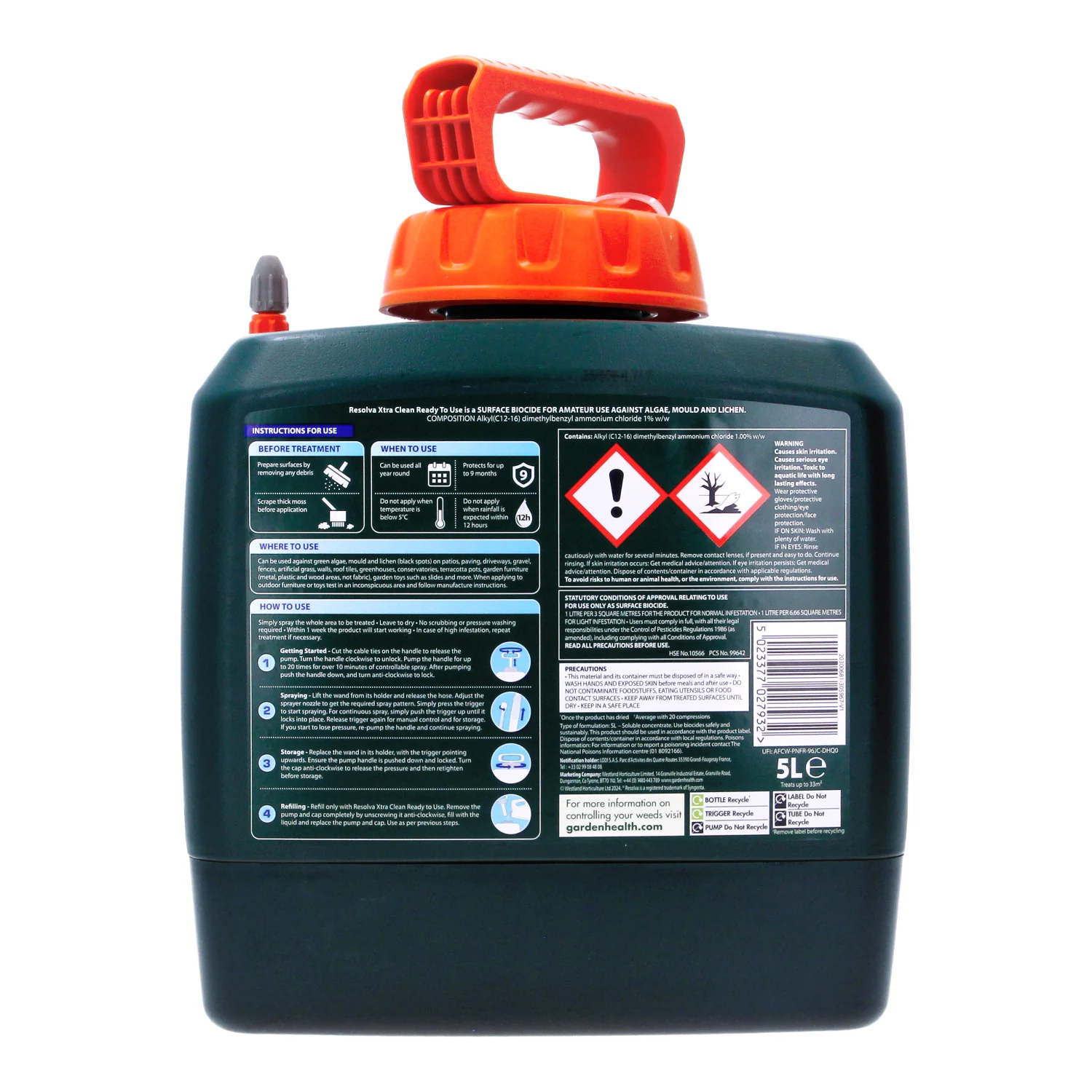 Resolva Xtra Clean Outdoor Patio Power Cleaner - Image 4